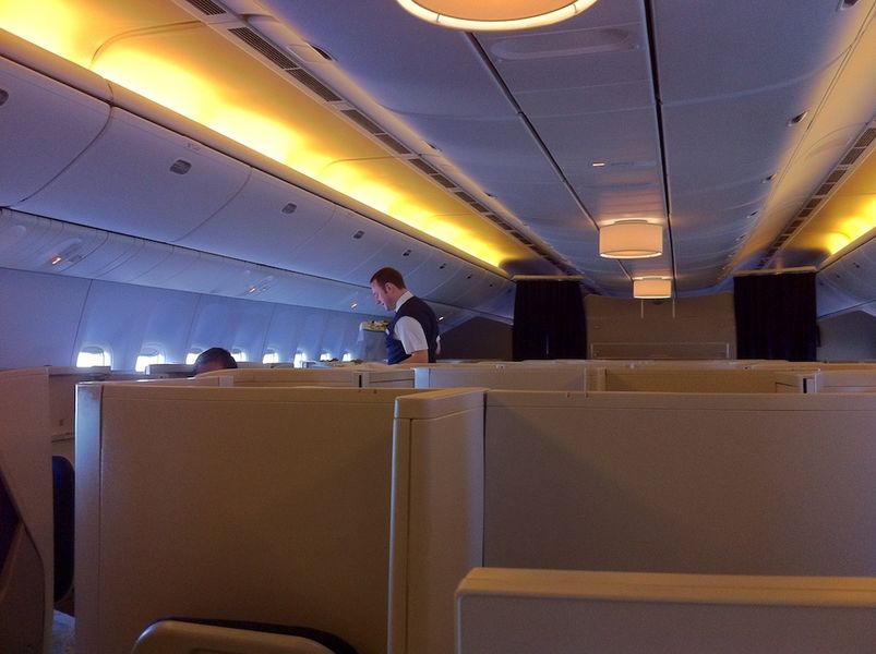 The crew were all pleasant and cheerful, and provided excellent service.