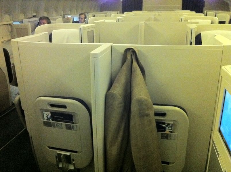 My favourite feature: the nifty coathook notches on the back of the partition in front.