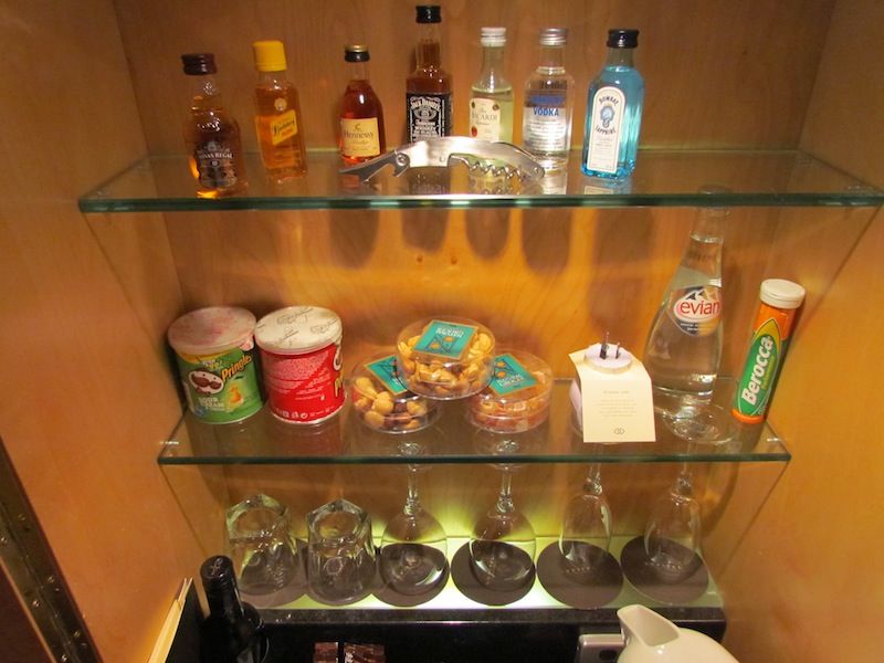 I really liked the fold-out minibar -- and the Berocca was an unusually sensible offering.