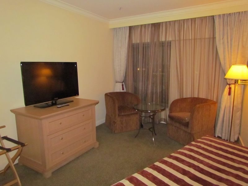 A massive flatscreen TV in each room was an impressive touch.