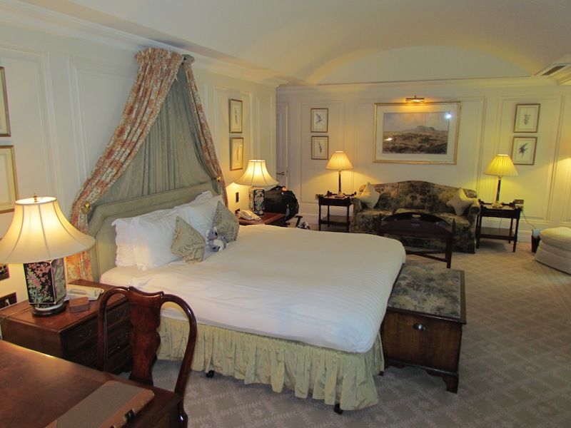 While the style won't be to everyone's taste, the bed drapes are elegantly put together.
