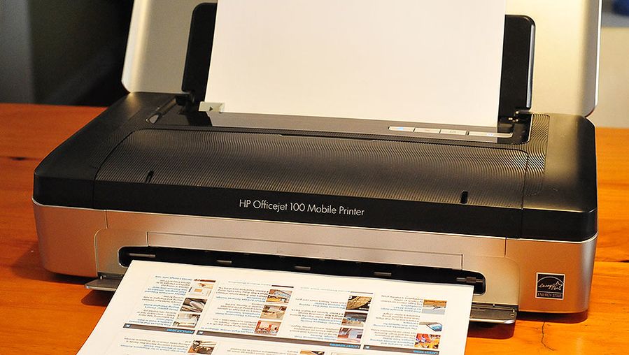 The OfficeJet 100 is as adept at printing in colour as black and white. 