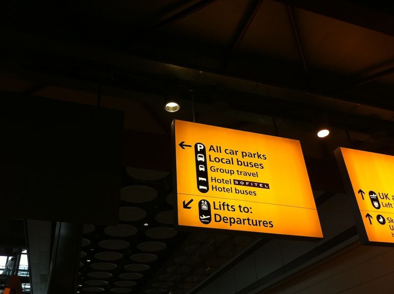 The signs to find the Sofitel only start once you're well off to the right of Arrivals.