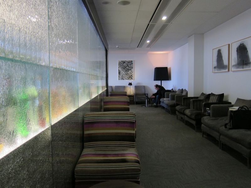 This area -- on the far right side of the lounge -- is my pick for installing yourself with laptop and glass of wine to get some work done before your flight.