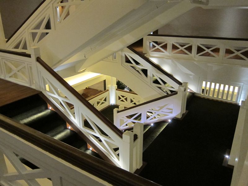 I loved the original double staircase that dominates the centre of the hotel.