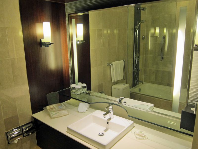 While the bathrooms had obviously been redone relatively recently, they were still a bit beige for my liking.