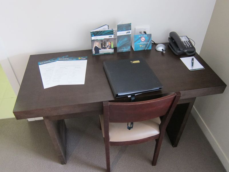 I wasn't a fan of the desk, and decamped to the dining table to get some work done.