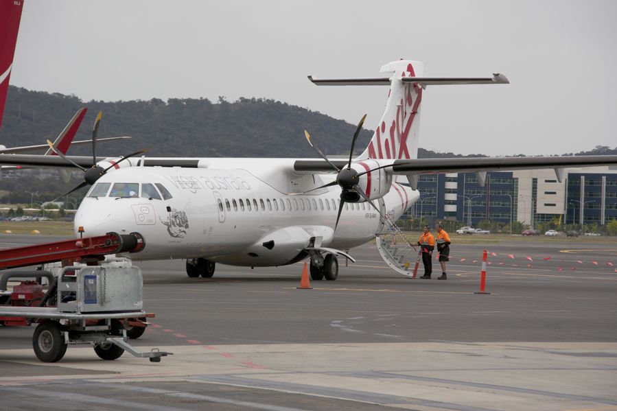Since ATR planes board from the back, pick a seat there if you want to make a speedy exit.