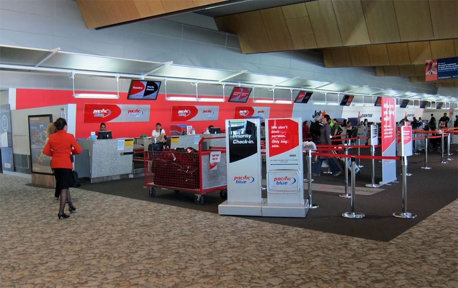 Check-in was swift and painless at WLG.
