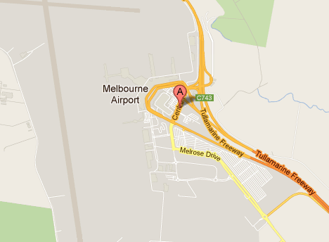 As this Google map shows, the Holiday Inn is really handy for the airport.