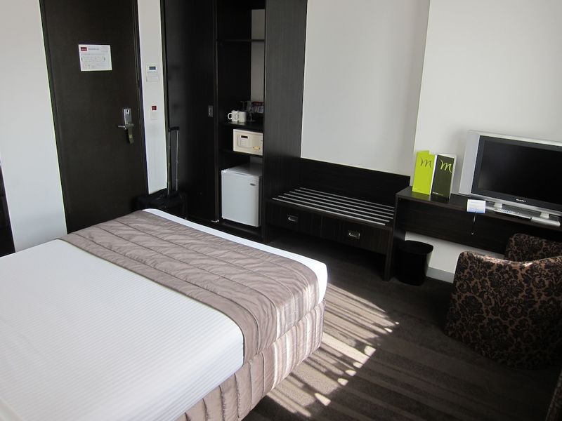 The room is small, but if you're just here to sleep it's perfectly fine.