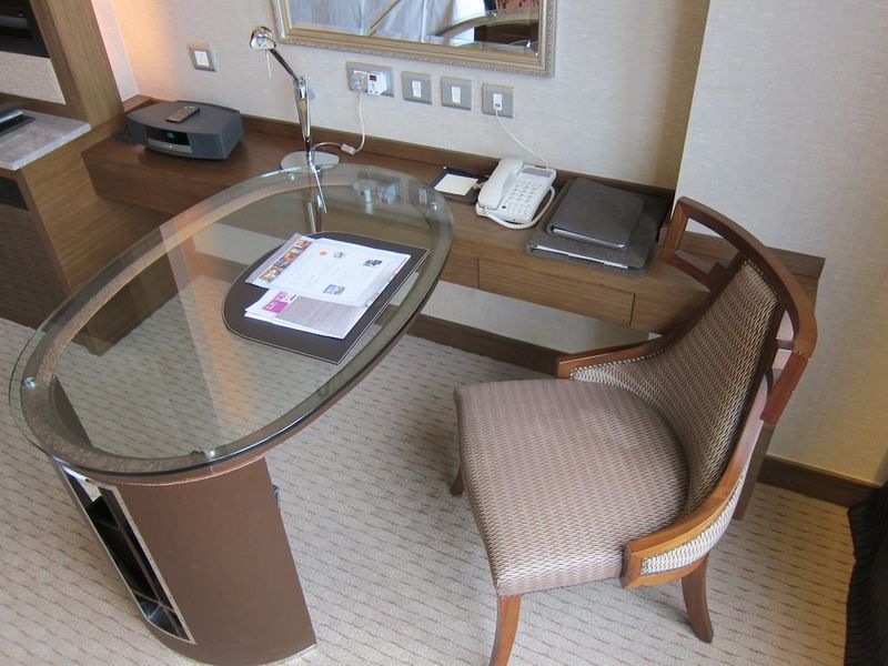 The desk in the room will do, but the chair isn't a full-day work option.