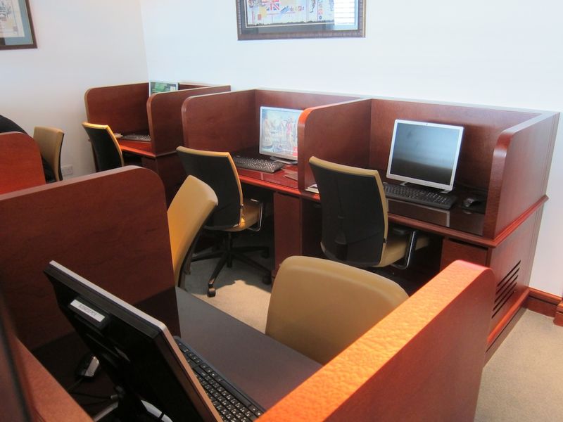 Enough space to install yourself with a laptop, but not an enormous business centre.