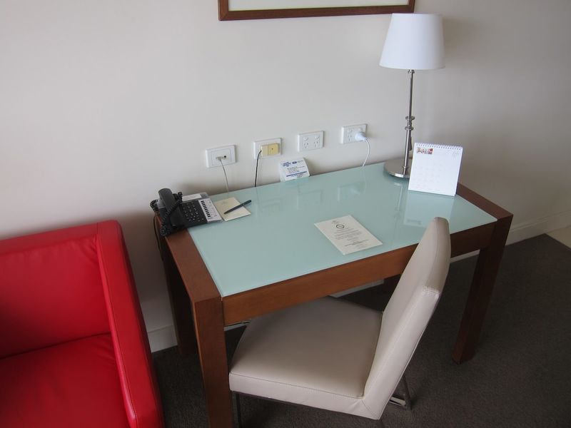 The desk is a disappointment: not really ergonomic enough for business travellers who need to work on it.