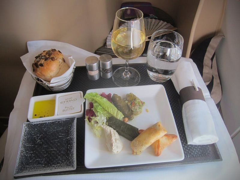 Etihad's place settings are classy, with stylish tableware, flatware and stemware.
