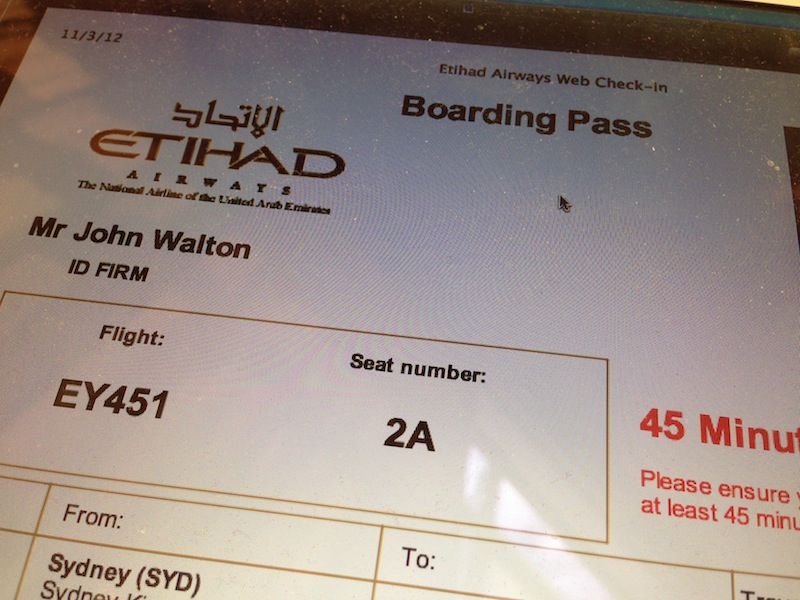 My online checkin boarding pass whisked me straight through the airport.