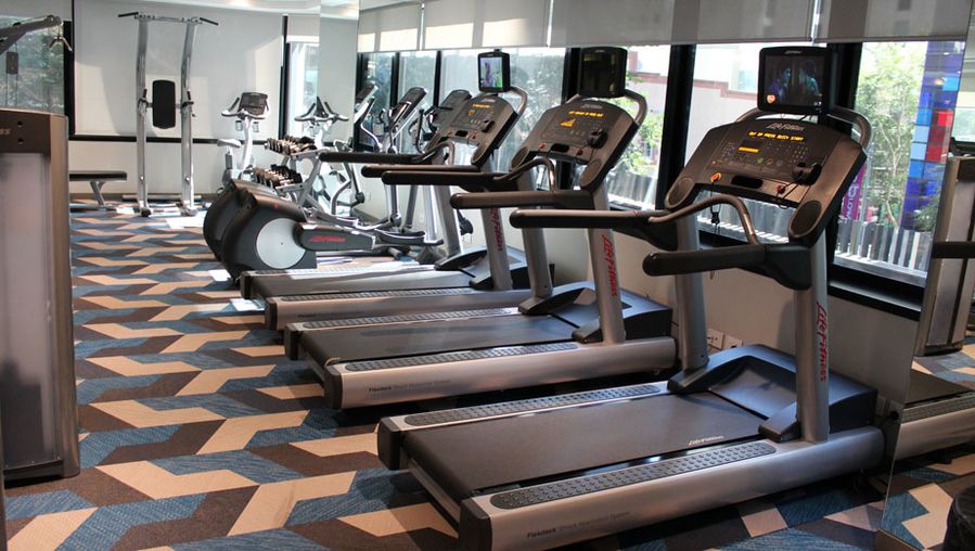 There's plenty of cardio and weight equipment for gymgoers...