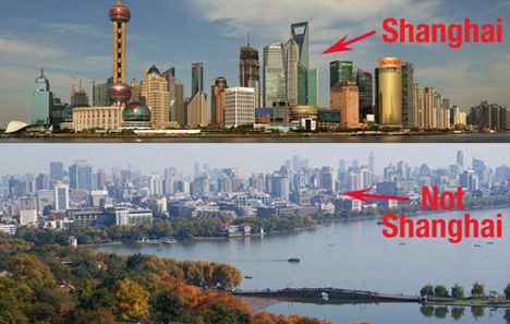 Hangzhou's famously beautiful lakes are a fair distance from Shanghai's iconic skyline