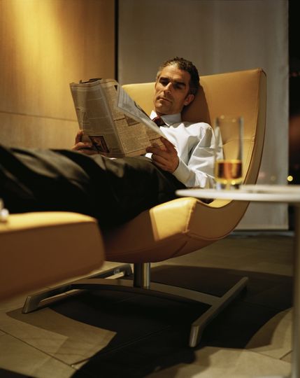 Relaxing in transit at Munich -- a great way to spend the wait for your European connection