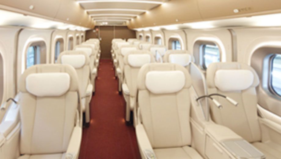 There's no chance you'll feel squashed aboard Gran Class of the Hayabusa bullet train.