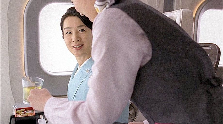 This train even has cabin crew ... or should that be carriage crew?
