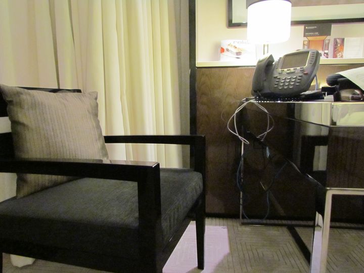 The differing heights between desk and chair didn't immediately seem odd, but they're too low to type on comfortably.