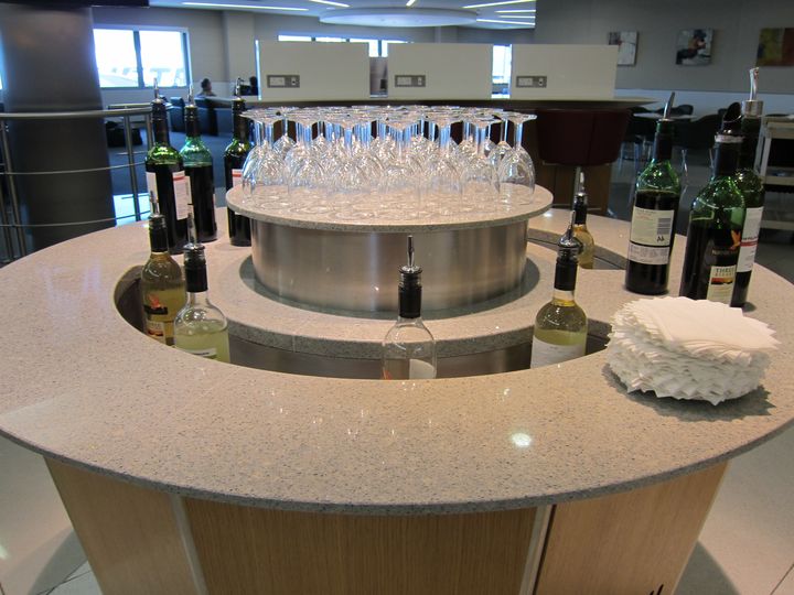 Unfortunately, the stylish wine table promises more than the rather cheap wine delivers, letting the rest of the lounge down.