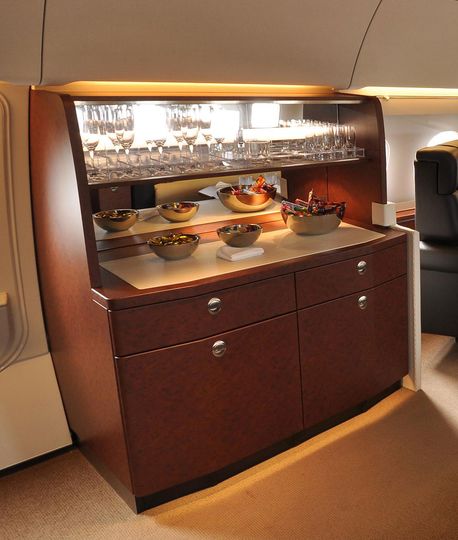 Is that the gentle tinkling of Riedel glassware tinkling in turbulence I hear? Why, yes it is.