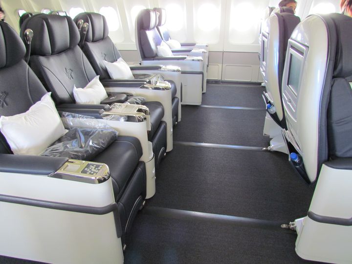 The A330 cabin is larger and wider, with more seats and more legroom.
