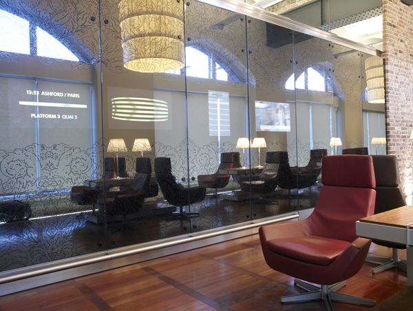 Eurostar's Business Premier Lounge in London, open to AMEX Platinum cardholders...