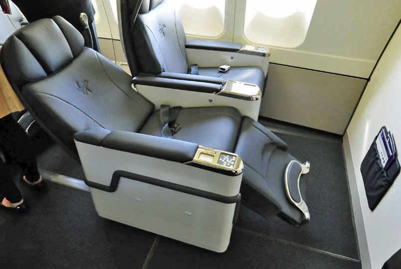 Virgin Australia's A330 business class recliner is fine for east coast-Perth flights, but any longer than that and we want a flat bed.