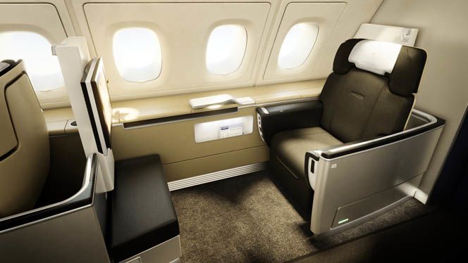 Lufthansa's A380 first class even includes cabin walls panelled in leather.