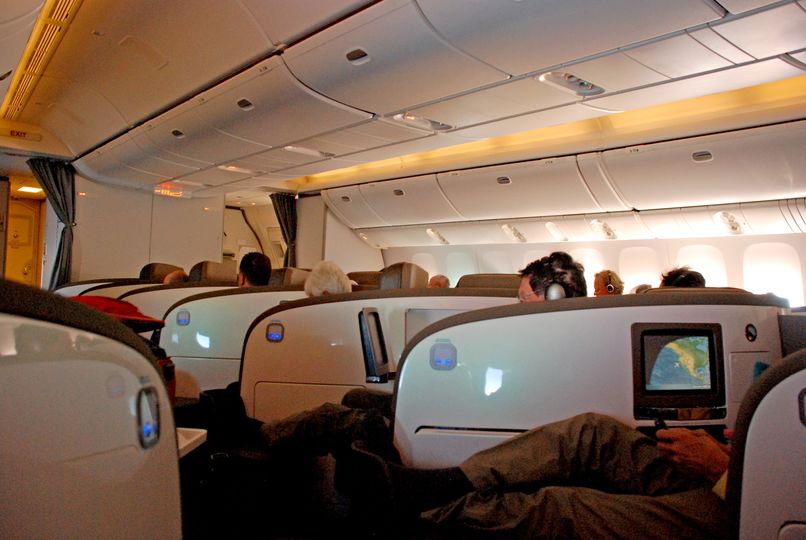 There's just one business class cabin on board Air New Zealand's 777-200.. Phillip Capper