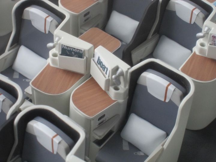It's not quite fourth-generation entertainment, but Airbus' superbly-detailed models suggest that "Numero" and "Boat" will be of interest to business class passengers.