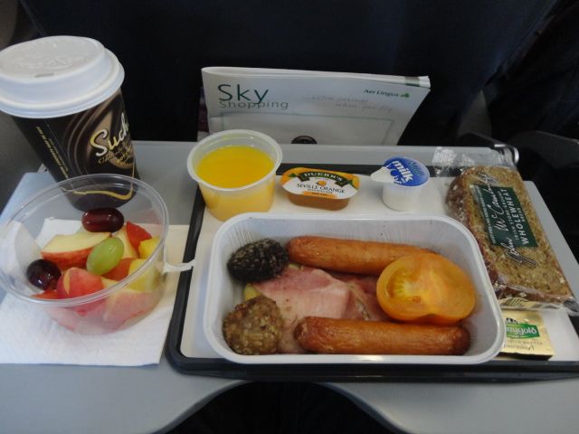 Nikos Loukas calls Aer Lingus' food "possibly the best options available" for buy-on-board food.