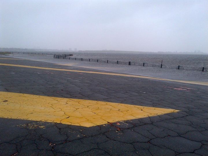 JFK's runways were underwater late Monday local time, with waters continuing to rise.. Port Authority