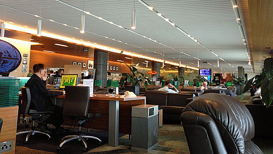 Air NZ's Sydney lounge is large, but often busy. Better than the terminal, mind...