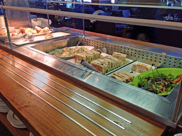 Sandwiches and a couple of hot savoury items are on offer if you're hungry.