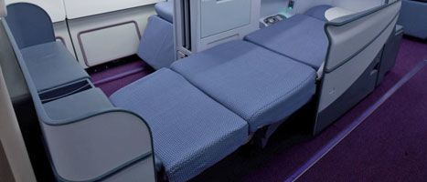 Only some Canton Route flights have fully flat beds.