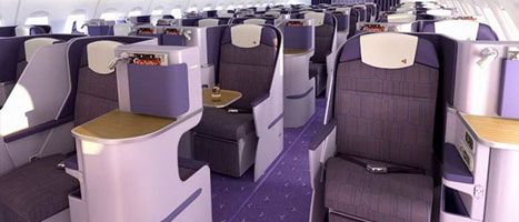 Business is fully flat on Thai's A380, but the rest of the fleet is less comfortable.