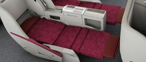 Qatar's business on most long flights (including Melbourne) is a fully flat bed.