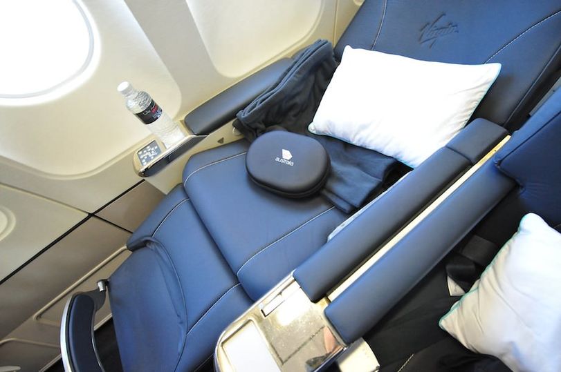 Even the older cradle-style A330 business class seats are a step up from the 737.