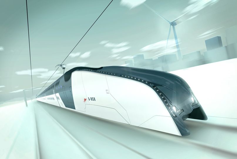 A concept Australian HSR train. Hassell