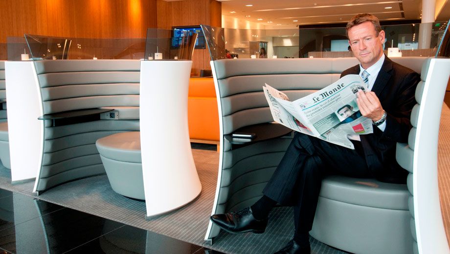 It's not a Cathay Pacific lounge without a Solus chair...