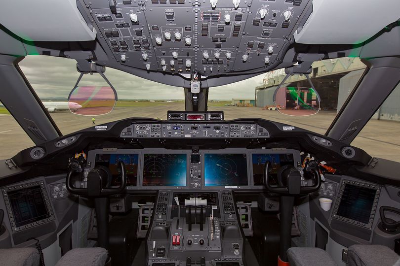 The flight deck of this Boeing 787-9 is realistically recreated in Air New Zealand's new flight simulator. nickyoungphotos.com