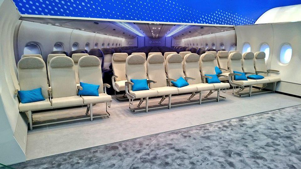 Airbus' A380 budget economy mock-up. Jason Rabinowitz