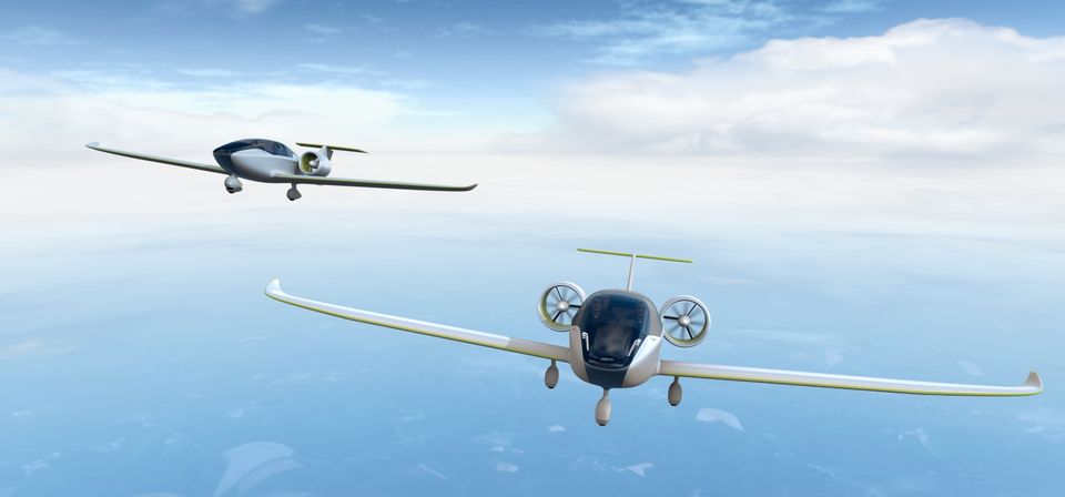 The E-Fan 2.0 (left) and E-Fan 4.0 (right)