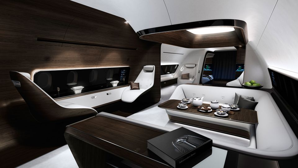 Lufthansa Mercedes Benz Design Luxury Private Jet Cabin Executive