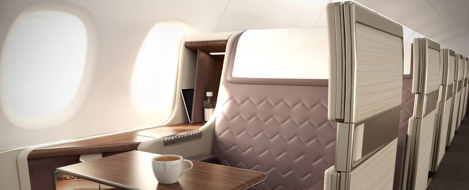 Singapore Airlines business class concept. DCA Design International, 2014