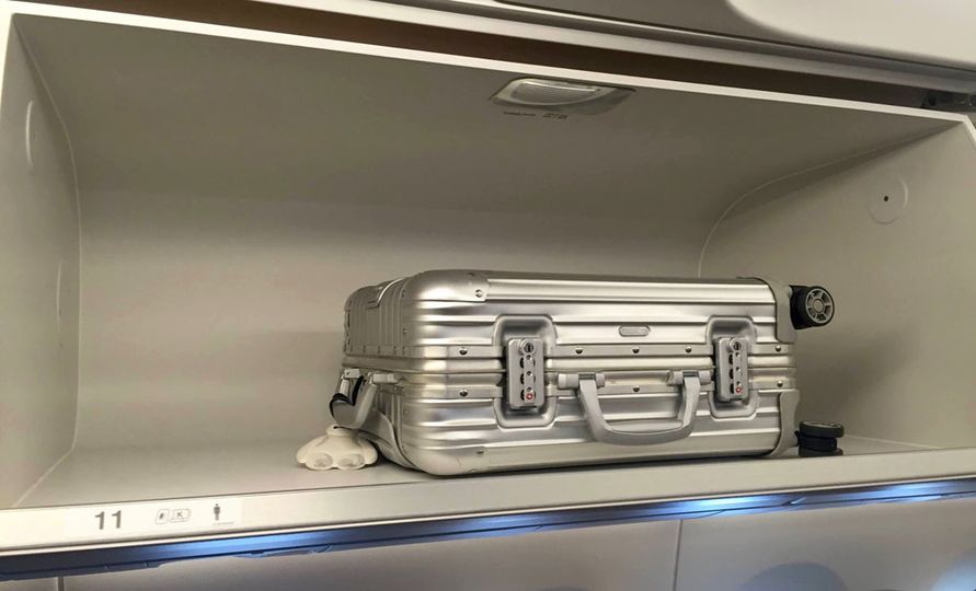 Relax, I don't usually stow my luggage this way...